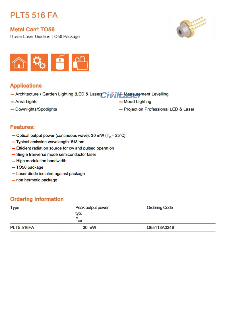 Mini laser rouge optique EKOPTIC LR-30 5 mW